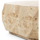Elena Coffee Table, Light Burl-Furniture - Accent Tables-High Fashion Home