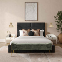 Eliana Bed, Black-Furniture - Bedroom-High Fashion Home