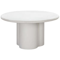 Elika Round Dining Table, White-Furniture - Dining-High Fashion Home