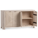 Elina 4 Door Cabinet, Vanilla Grove-Furniture - Storage-High Fashion Home