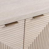 Elina 4 Door Cabinet, Vanilla Grove-Furniture - Storage-High Fashion Home