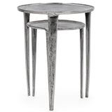 Elinor Nesting Accent Tables, Nickel, Set of 2-Furniture - Accent Tables-High Fashion Home