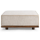 Ellerie Square Ottoman, Latte-Furniture - Chairs-High Fashion Home