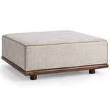 Ellerie Square Ottoman, Latte-Furniture - Chairs-High Fashion Home