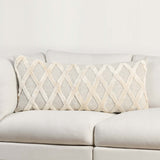 Ellett Lumbar Pillow, Natural/Ivory-Accessories-High Fashion Home