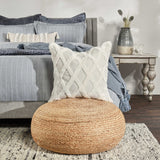 Ellett Pillow, Natural/Ivory-Accessories-High Fashion Home