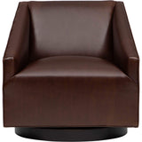 Ellie Leather Swivel Chair, Libby Cashew