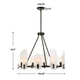 Ellipse, 10 Lt Chandelier, Dark Bronze