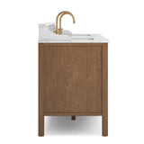 Elliston Double Vanity, Satin Worn Oak by Four Hands-Furniture - Storage-High Fashion Home