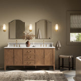 Elliston Double Vanity, Satin Worn Oak by Four Hands-Furniture - Storage-High Fashion Home