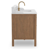 Elliston Single Vanity, Satin Worn Oak by Four Hands-Furniture - Storage-High Fashion Home