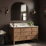 Elliston Single Vanity, Satin Worn Oak by Four Hands-Furniture - Storage-High Fashion Home