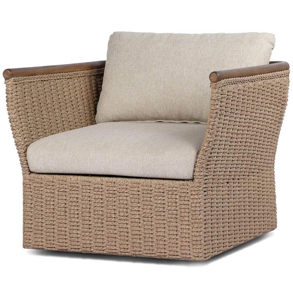 Elmira Outdoor Swivel Chair, Ellor Beige by Four hands-Furniture - Outdoor-High Fashion Home
