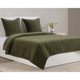 Elms Quilt, Loden Green