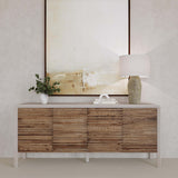 Elodie 4 Door Cabinet, Beige/Natural
