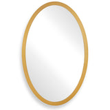Elstree Oval Mirror, Antique Brass