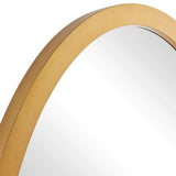 Elstree Oval Mirror, Antique Brass