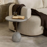 Emens Outdoor End Table, Aged Smoke by Four Hands