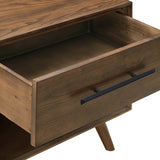 Emery 1 Drawer Nightstand, Walnut-Furniture - Bedroom-High Fashion Home