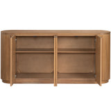 Emery 4 Door Sideboard, Natural-Furniture - Storage-High Fashion Home