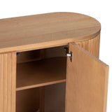 Emery 4 Door Sideboard, Natural-Furniture - Storage-High Fashion Home