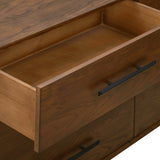 Emery 6 Drawer Dresser, Walnut-Furniture - Storage-High Fashion Home
