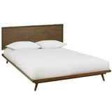 Emery Platform Bed, Walnut-Furniture - Bedroom-High Fashion Home