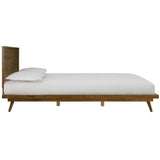 Emery Platform Bed, Walnut-Furniture - Bedroom-High Fashion Home