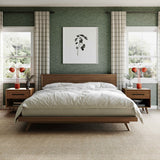Emery Platform Bed, Walnut-Furniture - Bedroom-High Fashion Home