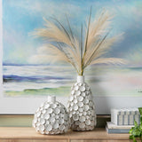 Emile Vases, White, Set of 2-Accessories-High Fashion Home