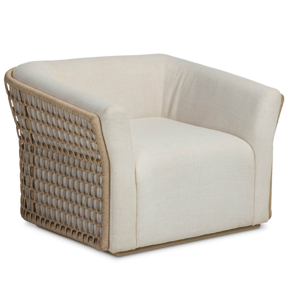 Emilian Outdoor Swivel Chair, Vergo Cream by Four Hands-Furniture - Outdoor-High Fashion Home