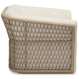Emilian Outdoor Swivel Chair, Vergo Cream by Four Hands-Furniture - Outdoor-High Fashion Home