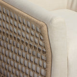 Emilian Outdoor Swivel Chair, Vergo Cream by Four Hands-Furniture - Outdoor-High Fashion Home