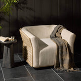 Emilian Outdoor Swivel Chair, Vergo Cream by Four Hands-Furniture - Outdoor-High Fashion Home