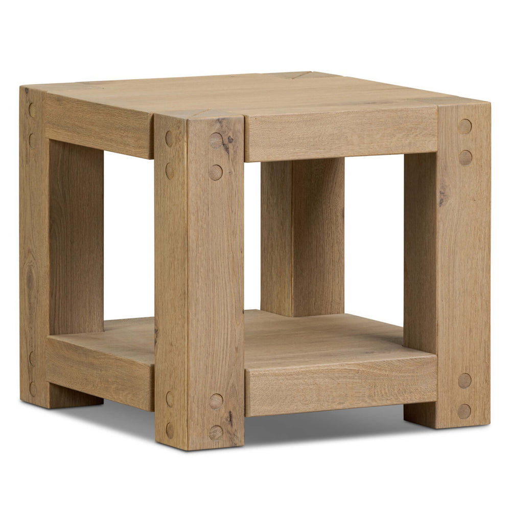 Emmer End Table, Aged Smoked Oak by Four Hands-Furniture - Accent Tables-High Fashion Home