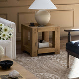 Emmer End Table, Aged Smoked Oak by Four Hands-Furniture - Accent Tables-High Fashion Home