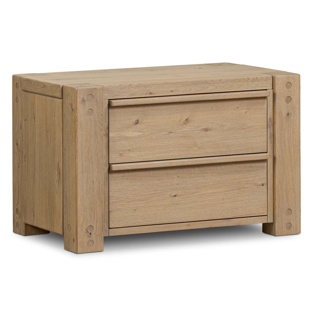Emmer Nightstand, Aged Smoked Oak by Four Hands-Furniture - Bedroom-High Fashion Home