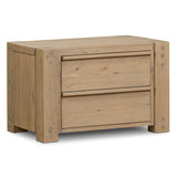 Emmer Nightstand, Aged Smoked Oak by Four Hands-Furniture - Bedroom-High Fashion Home