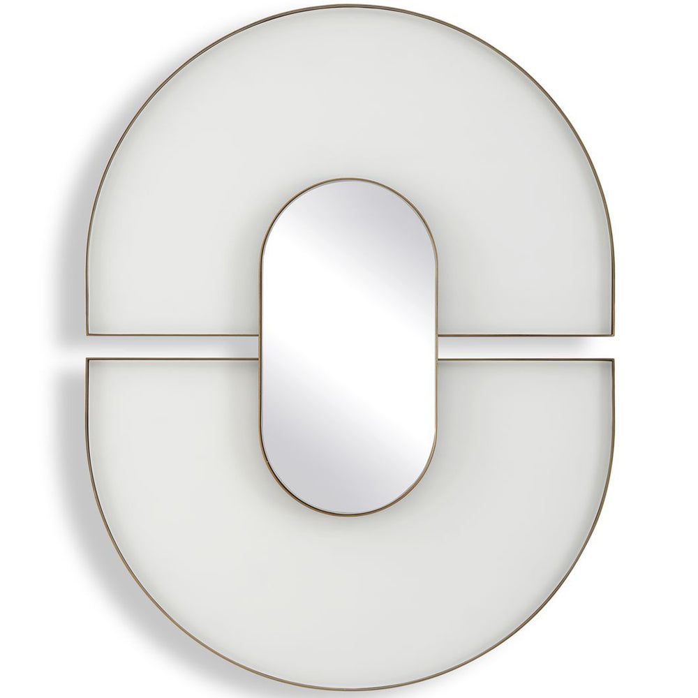 Encase Oval Mirror, White