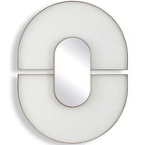 Encase Oval Mirror, White