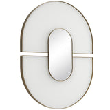 Encase Oval Mirror, White