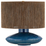 Enya Table Lamp, Aged Brass/Ceramic Shadow Amphora