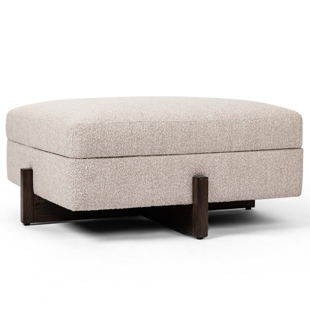 Esben 39" Square Storage Ottoman, Sattley Fog