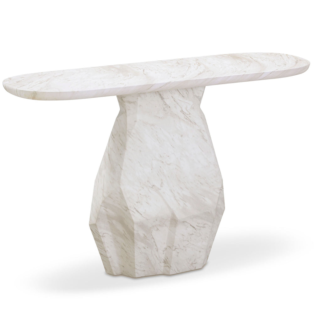 Esme Console Table, Faux Marble