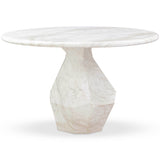 Esme Round Dining Table, Faux Marble