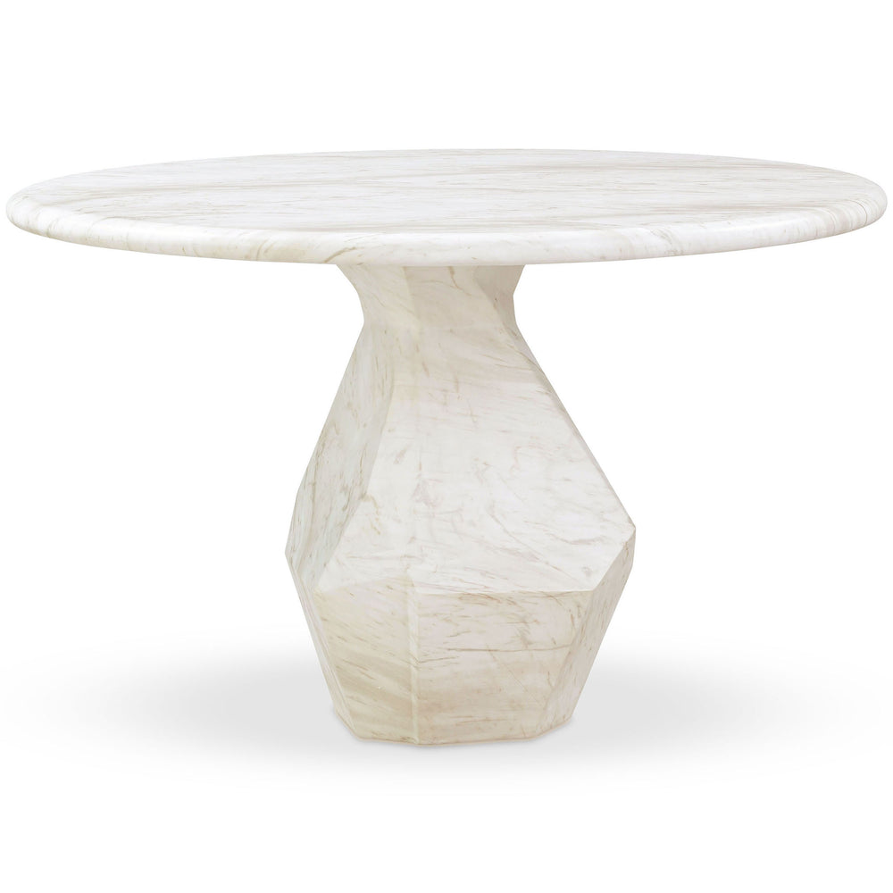 Esme Round Dining Table, Faux Marble