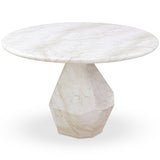 Esme Round Dining Table, Faux Marble