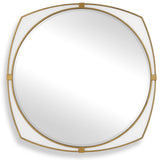 Estella Round Mirror, Antique Gold