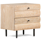 Estelle Nightstand, Cerused Oak
