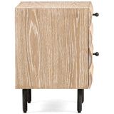 Estelle Nightstand, Cerused Oak